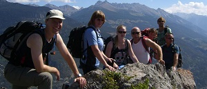 Wandernin den Bergen